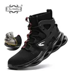 Мужские дышащие кроссовки со стальным носком, защитная обувь для занятий спортом