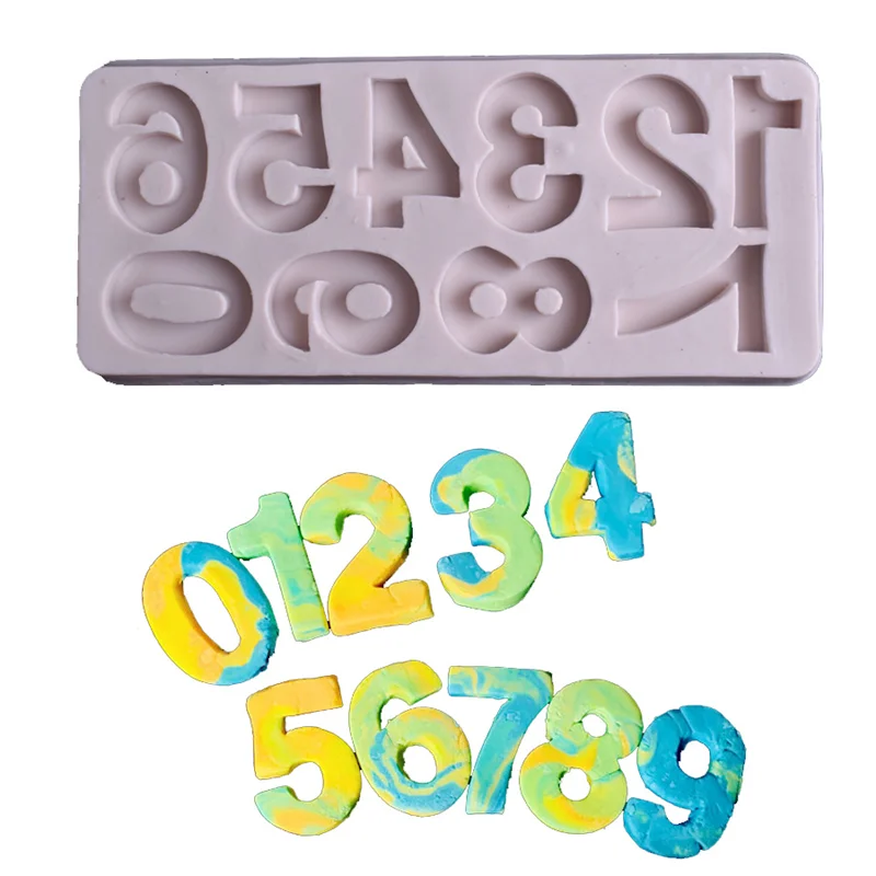 

Large Number Silicone Mold Fondant Mould Cake Decorating Tools Chocolate Candle Tools Cookware Baking Dish Mold For Baking