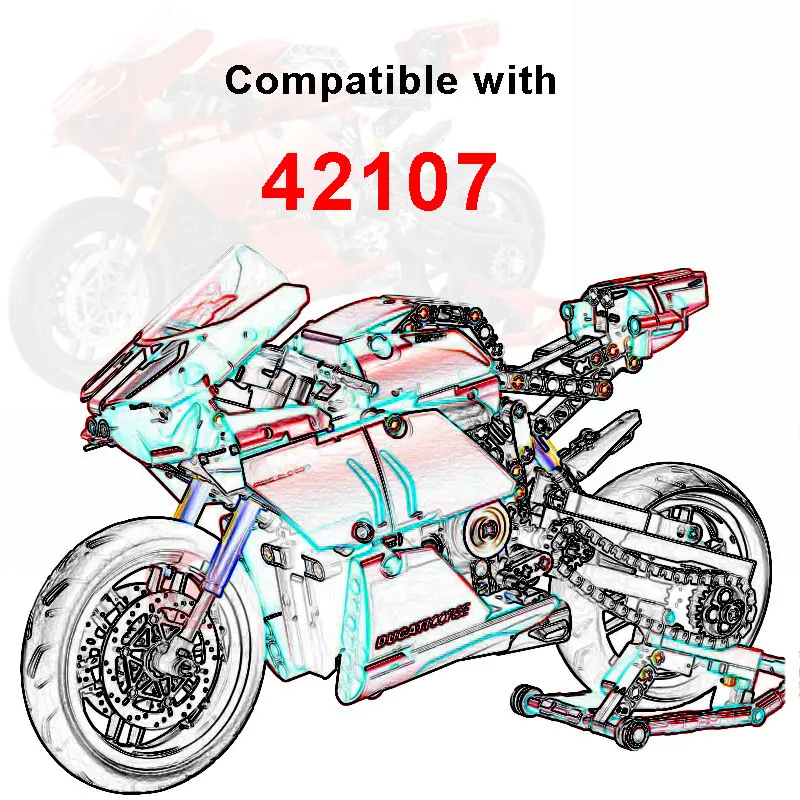 

Ducatied Panigale V4 R мотоцикл 42107, строительные блоки, конструктор, детский подарок