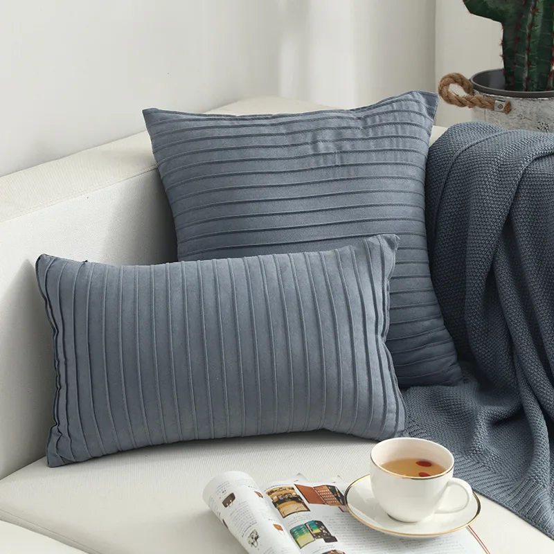 

Set of 2 Suede Leather Cushion Cover Nordic Pillow Cover Modern Simple Pillow Case For Sofa Bed Home Decoration Pillow Cover