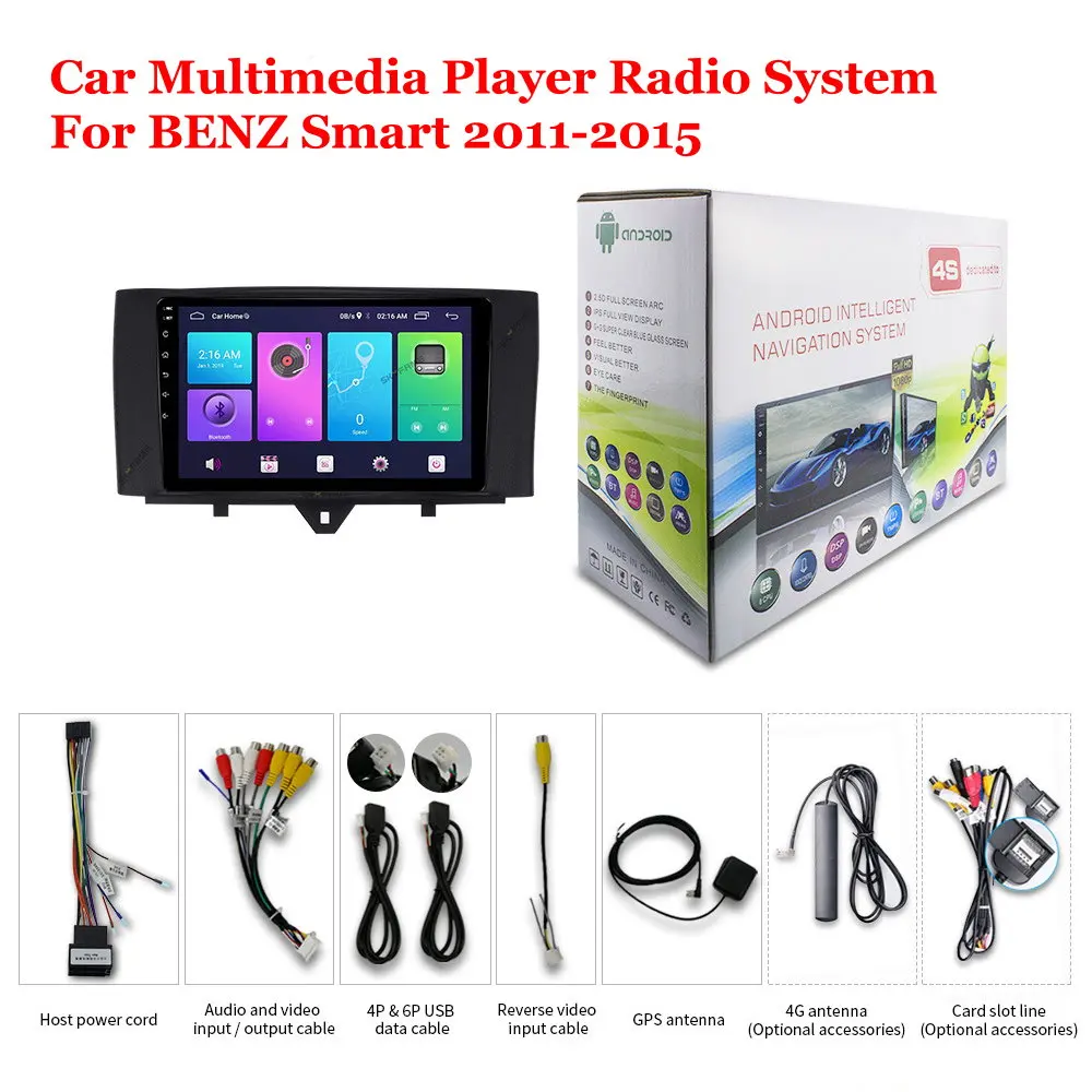 

Car Accessories For BENZ Smart 2011-2015 Radio Android Multimedia Player GPS Navigation System IPS Screen DSP Stereo Head Unit