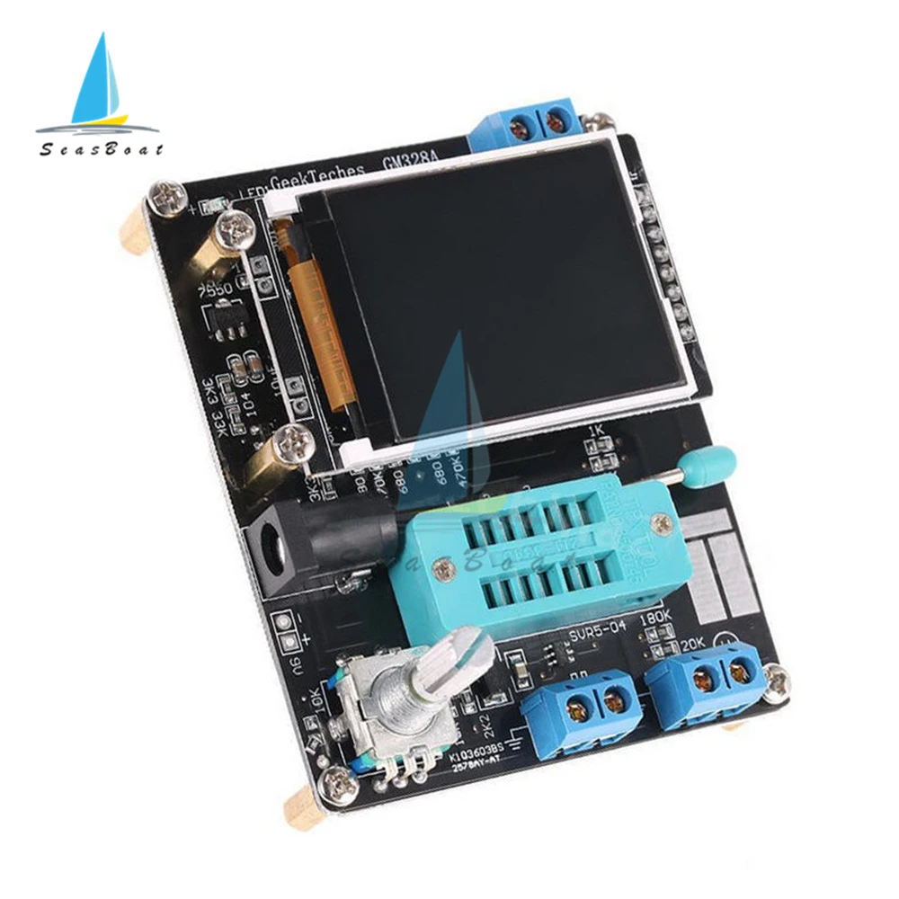 Тестер транзисторов ATMEAG328P GM328A M328 измеритель емкости диодов LCR ШИМ генератор