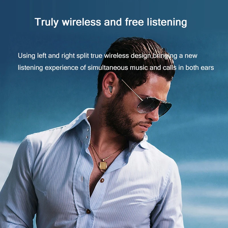 

Bluetooth5.0 Earphones Digital Display TWS Earbuds Touch Control Binaural Call In-ear Earphone