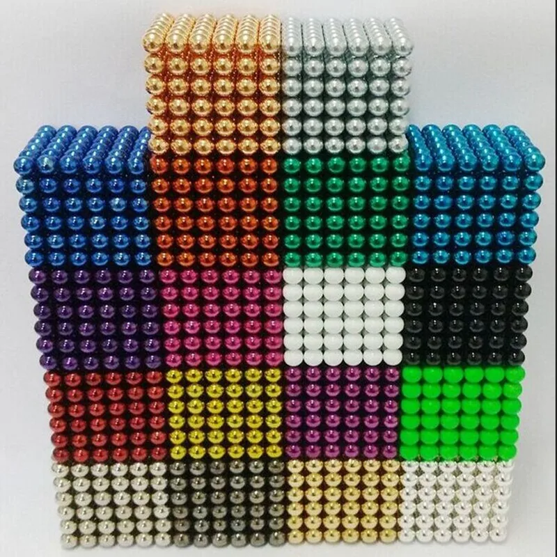 Новинка, 5 мм, 216 шт., магнитный магический куб, Bucky Puzzle Magcube, блоки, Neo Cube Balling с металлической коробкой