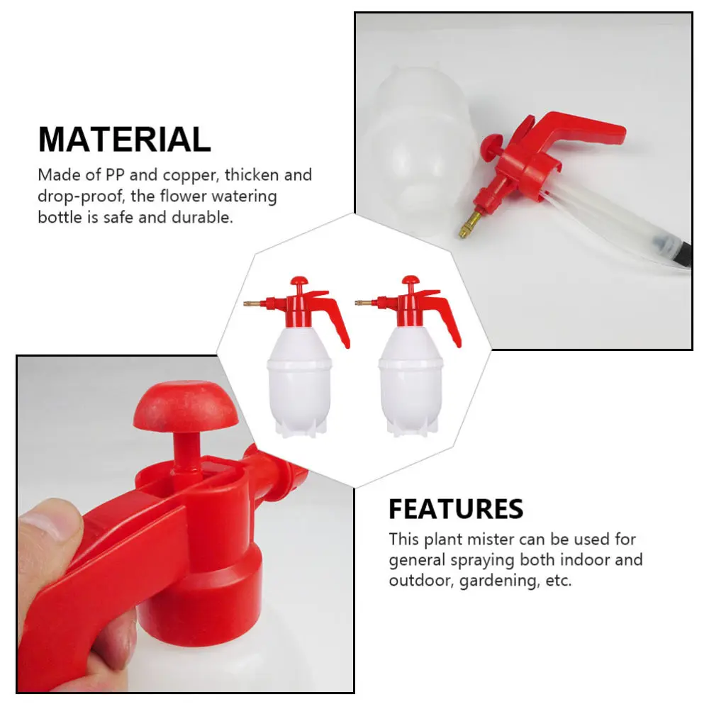 

2pcs 0.8L Spray Bottle Pressure Watering Can Handheld Water Spray Bottle