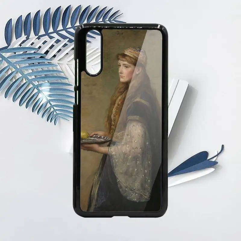 

Girl retro art Ophelia painting Phone Case PC For Samsung galaxy S note 8 9 20 10 e lite2019 plus pro ultra