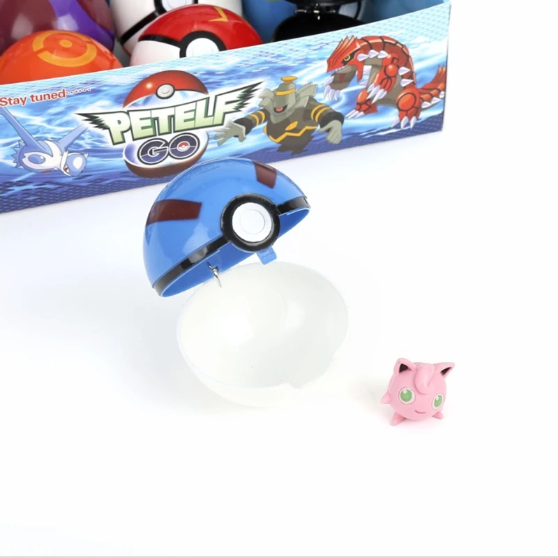 Original Pokeball 8 Pcs Ball +8 Figures Model Toys For Children Pokemon With Box | Action