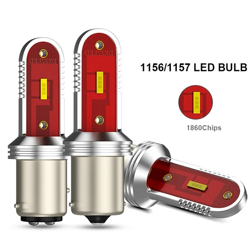 

2pcs high quality red white 1156 P21W LED BA15S 1157 LED Bulbs Canbus Car Turn Signal Reverse Brake Lights 12V Auto Signal Lamps