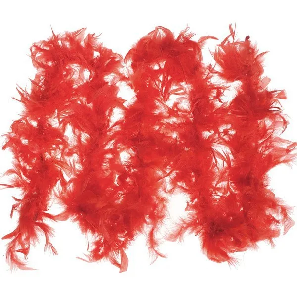 red feather 10 шт 2 м куриное перо полосы цвета боа из пера индейки для свадьбы День рождения вечеринки Свадебные украшения аксессуары одежды - Цвет: red feather