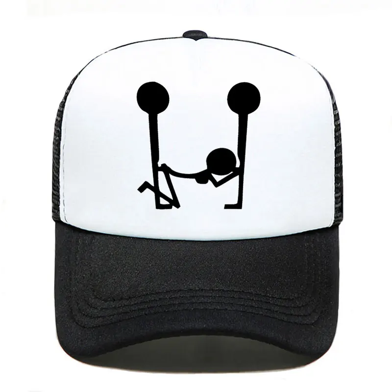 

Бейсболка с мультяшным принтом для мужчин и женщин, смешная Повседневная шапка для родителей и детей, сетчатый козырек, уличная шляпа от сол...