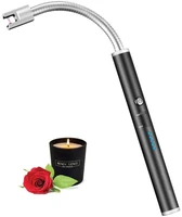 electronic usb rechargeable arc lighter plasma electronic pulse lighter candle and chimney grill kitchen lighter smoke pipe
