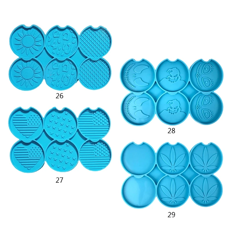 

Durable Round Car Shape Blue Soft Comfortable Environmentally friendly Silicone Mould Dishwasher Safe Non-stick DIY Mold