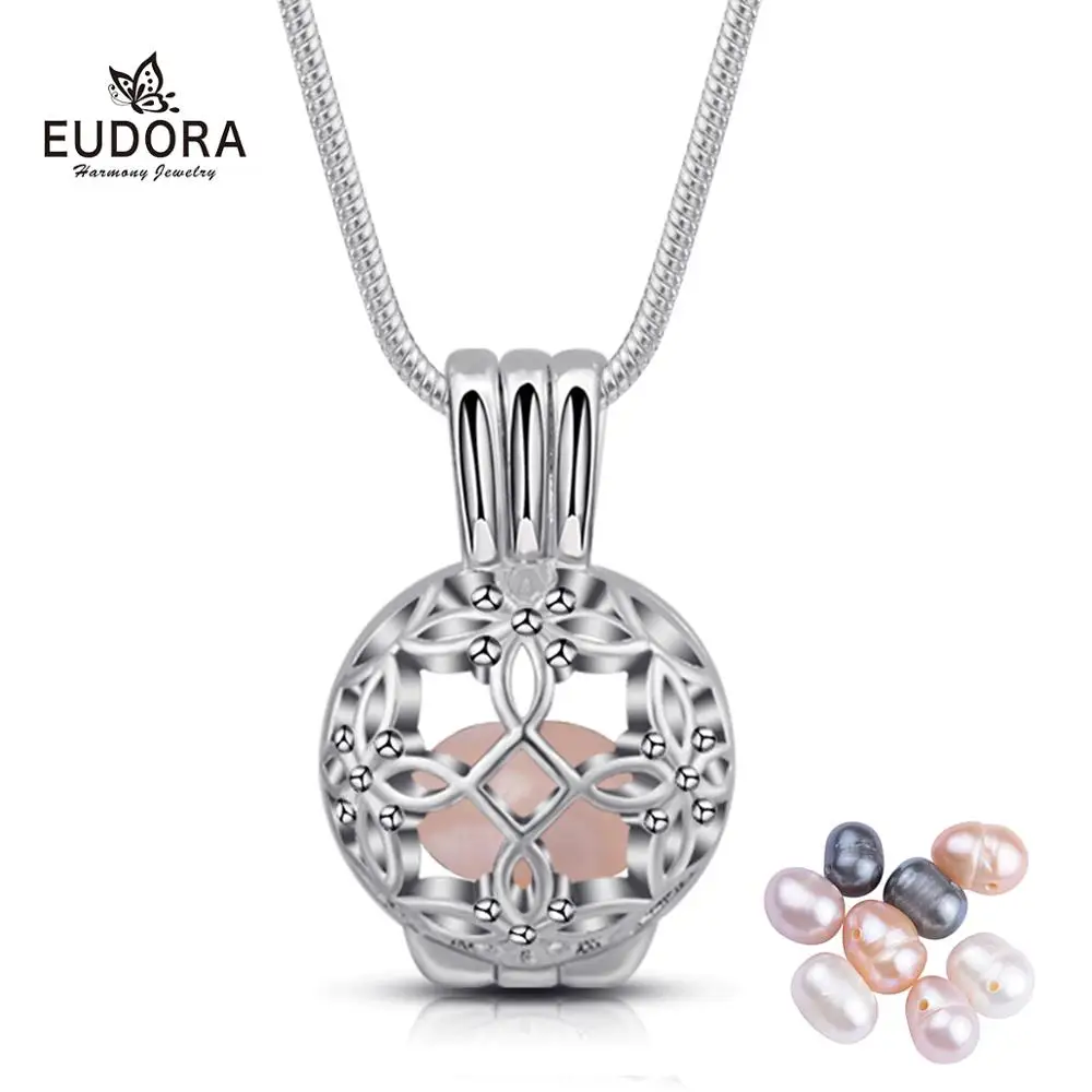 Ожерелье с подвеской Eudora из натурального пресноводного жемчуга для женщин