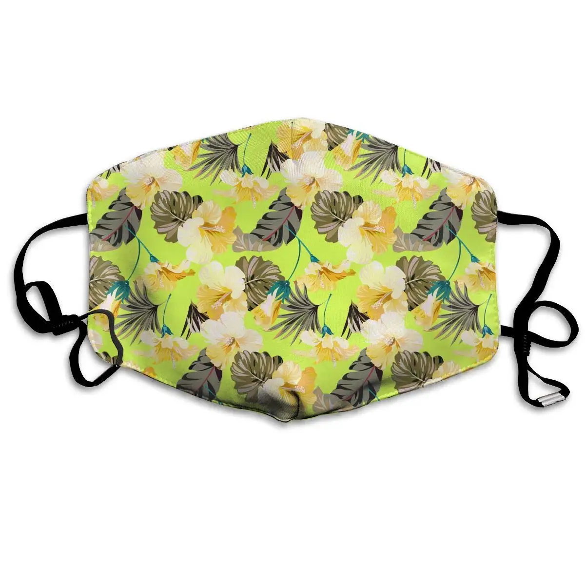 

Многоразовая моющаяся маска с тропическими и экзотическими цветами и листьями, хлопковая Пылезащитная маска на половину лица для детей, по...