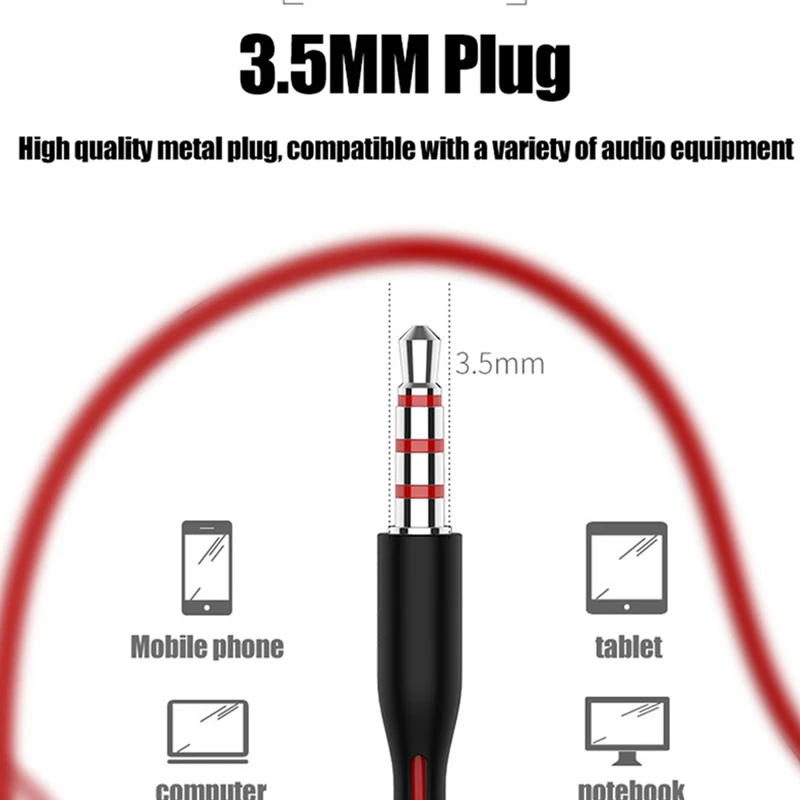 Проводные наушники с микрофоном спортивные для телефона Samsung Galaxy M10 M10s M11 M20 M30 A40s