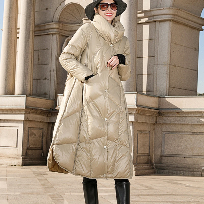 Female Coat 90 White Duck Down Thickened Women Down Jacket 2023 New Winter Warm Fashionable High-End Women's Down Jacket NBH524