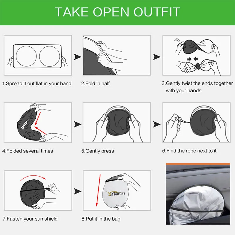 

For Mercedes AMG Windshield Sunshade Logo Car Sun Shade Protector For AMG CLA GLC New Auto Front Window Sun shade Cover