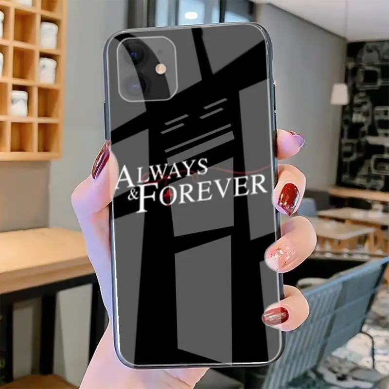 

The Vampire Diaries Always And Forever Phone Case Tempered Glass For Iphone6plus 6S 7 7plus 8 X XS XSmax XR 11 12 Pro Max 12mini