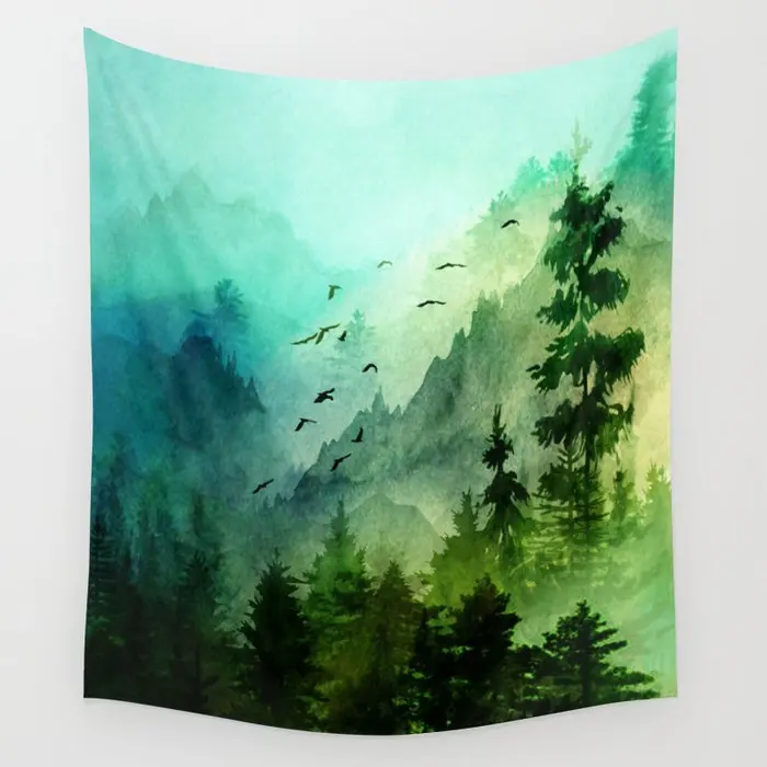 

Mountain Morning Wall Tapestry Background Wall Covering Home Decoration Blanket Bedroom Wall Hanging Tapestries