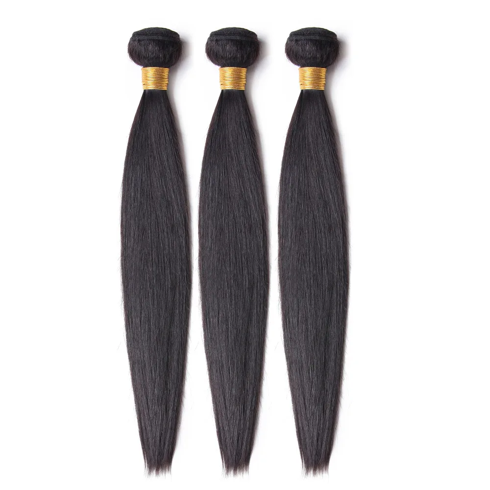 Miss Rola Hair Non-Remy прямые малайзийские волосы плетение пучков человеческих волос 3 пучка с 4*4 закрытие натуральный цвет 8-26 дюймов