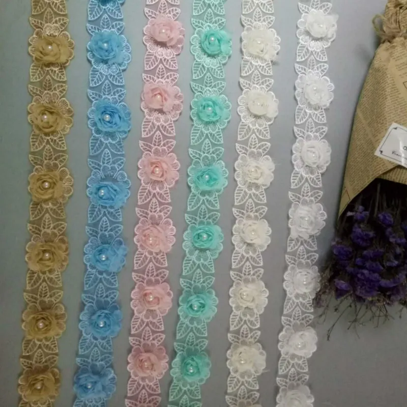1 ярд растворимый цветок розы и бриллианта с цветочной вышивкой кружевная бейка