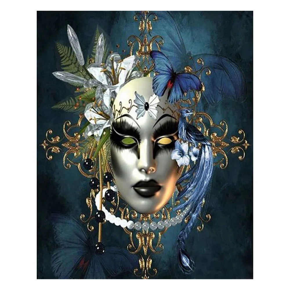 

Dpsprue Full Square/Round Drill 5D DIY Diamond Painting Kit "Flower mask" 3D Diamond Embroidery Cross Stitch Home Decor