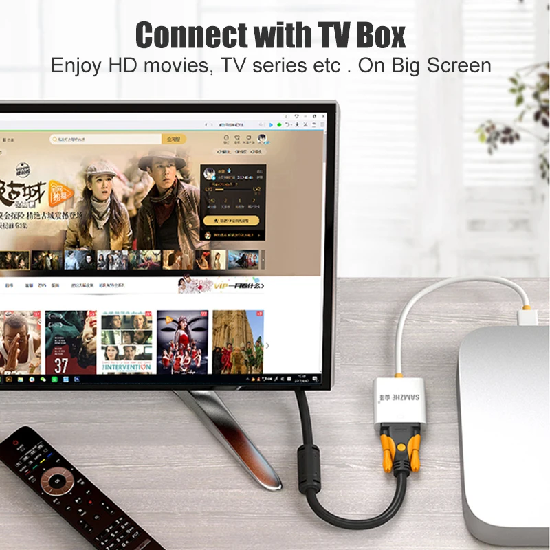 SAMZHE HDMI VGA Ада P тер конвертер 1080 Аудио and видео кабель с Питание аудио ou UT для