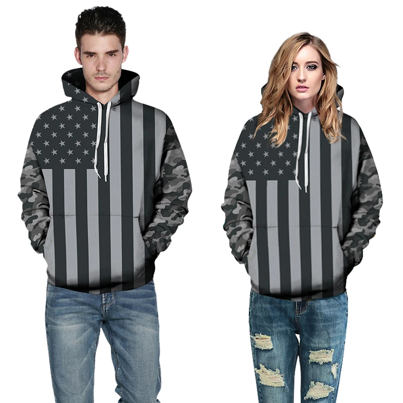 

Lyprerazy USA Flag Hoodies Men/women 3d Hoodies Print Striped Stars America Flags Hooded Tracksuits Pullover Sweatshirts