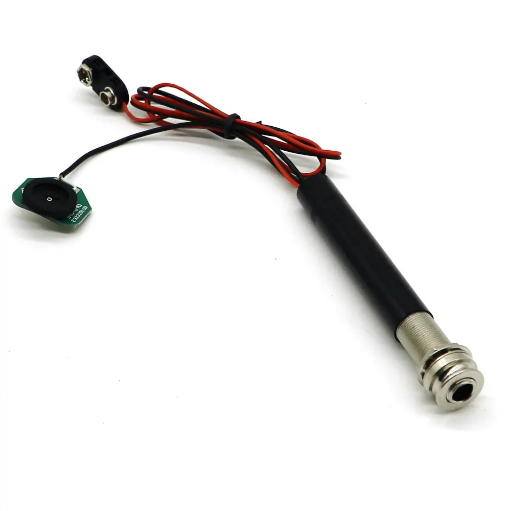 

End Pin Jack Preamp Pickup Kit with Soundhole For Folk Acoustic Guitar with Volume Tone Tuning Knob