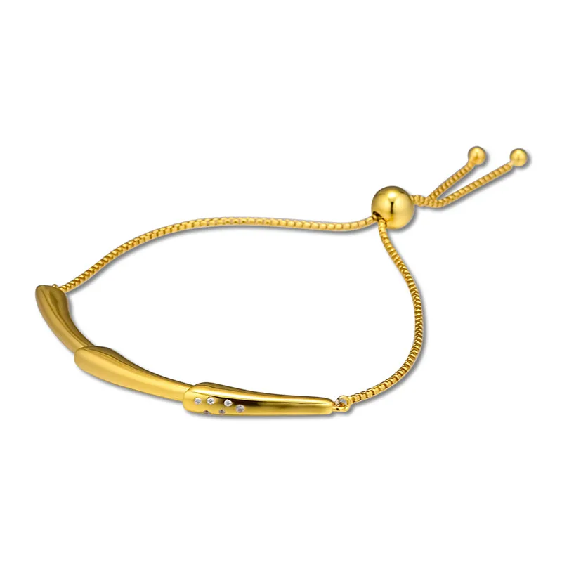 

Flower Stem Sliding Bracelets Golden Silver 925 Jewelry Adjustable Chain Charms Bracelets for Women New 2019 Jewelry Accessories