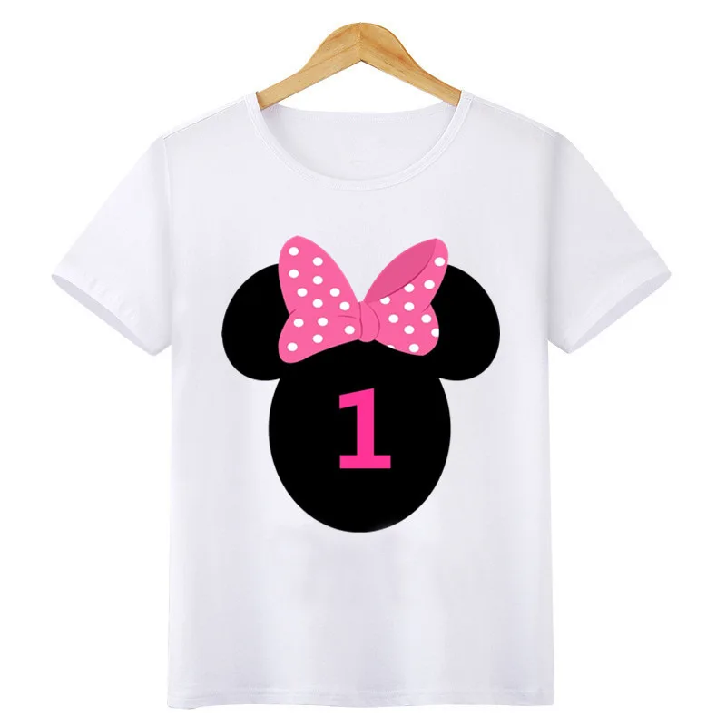 

Disney Number Kids T-Shirt Micky Minnie Mouse Cute Printing Tshirt Boys Girls Summer Clothes Tops Casual Costumes For Children