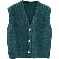 women sweater vest sweater vest womens spring autumn loose v neck sleeveless knitwear waistcoat wool vest