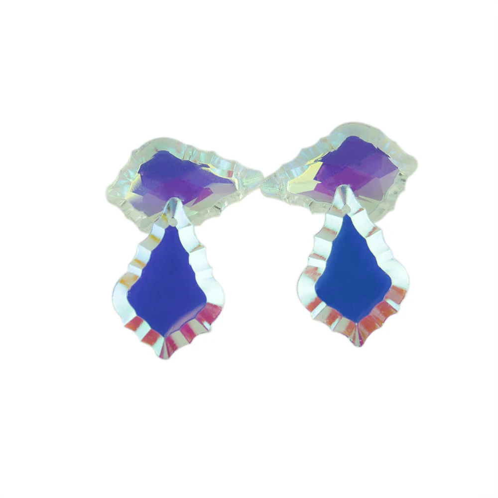 Цвет АБ 38 мм/50 мм/63 мм Призма кленовый лист стеклянные кристаллические детали для