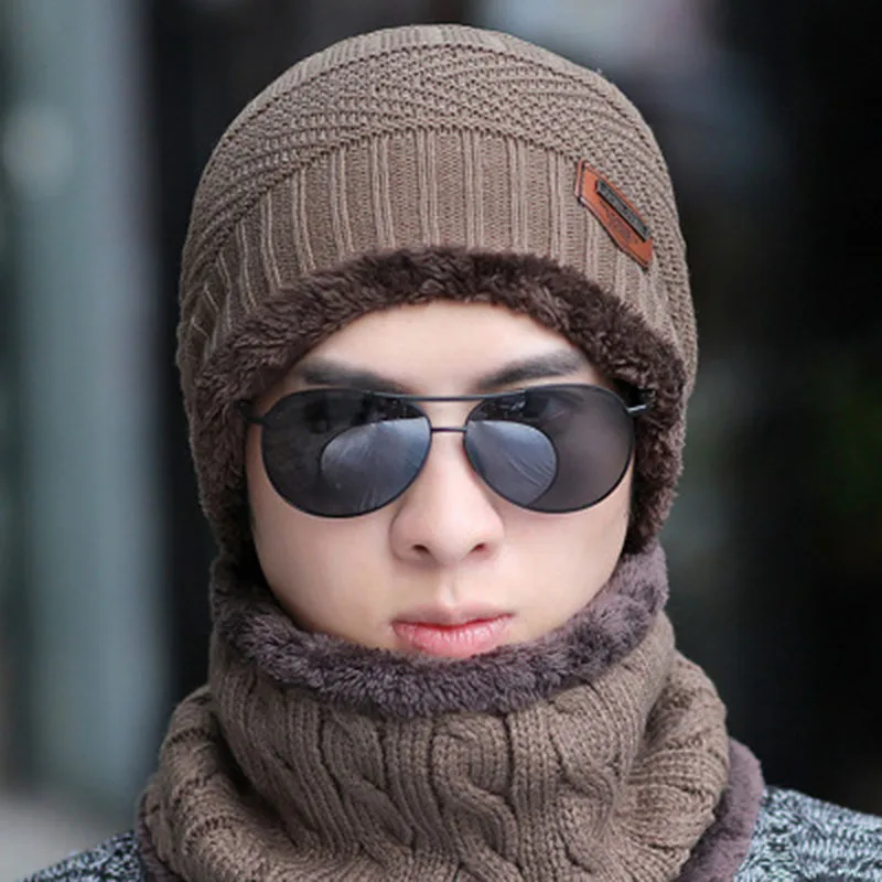 Зимние шапки из кораллового флиса шарфы вязаные зимние для женщин простые теплые