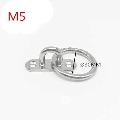 M5-1 6 шт. Овальный u-образный крюк из нержавеющей стали для автомобиля, подъемный крюк, потолочные вентиляторы/мешки с песком/гамаки/диван для отдыха, фиксированный крюк - Цвет: M5-1