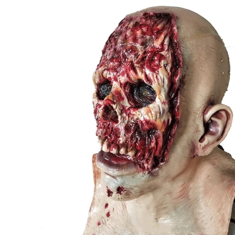 Маска для Хэллоуина латексная маска зомби-террориста гнилое лицо кровавая зомби