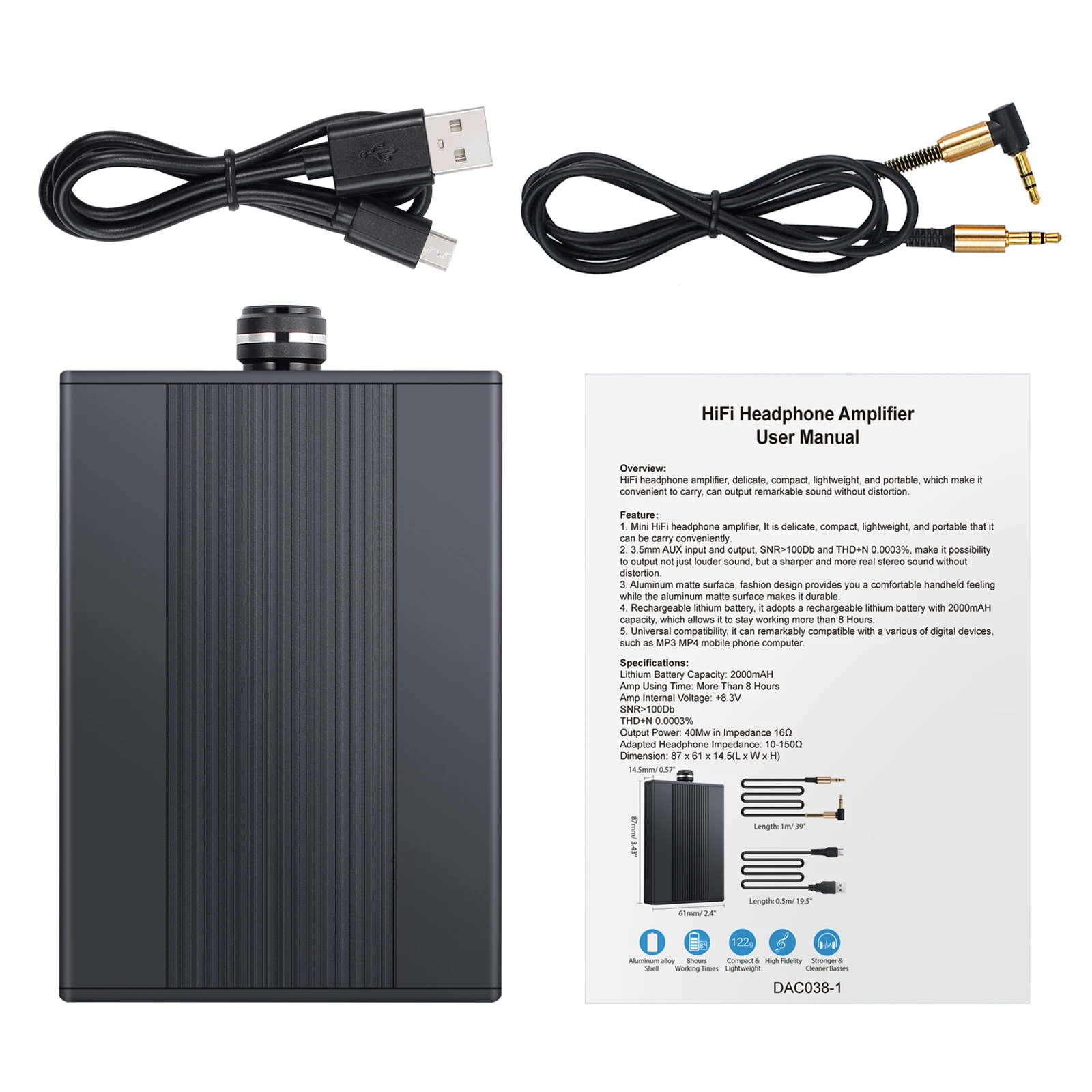 

Neoteck Earphone Amplifier Aux In Portable HIFI Amplifier Audio in Headphone out HiFi Earphone Headphone Amplifier For Phone
