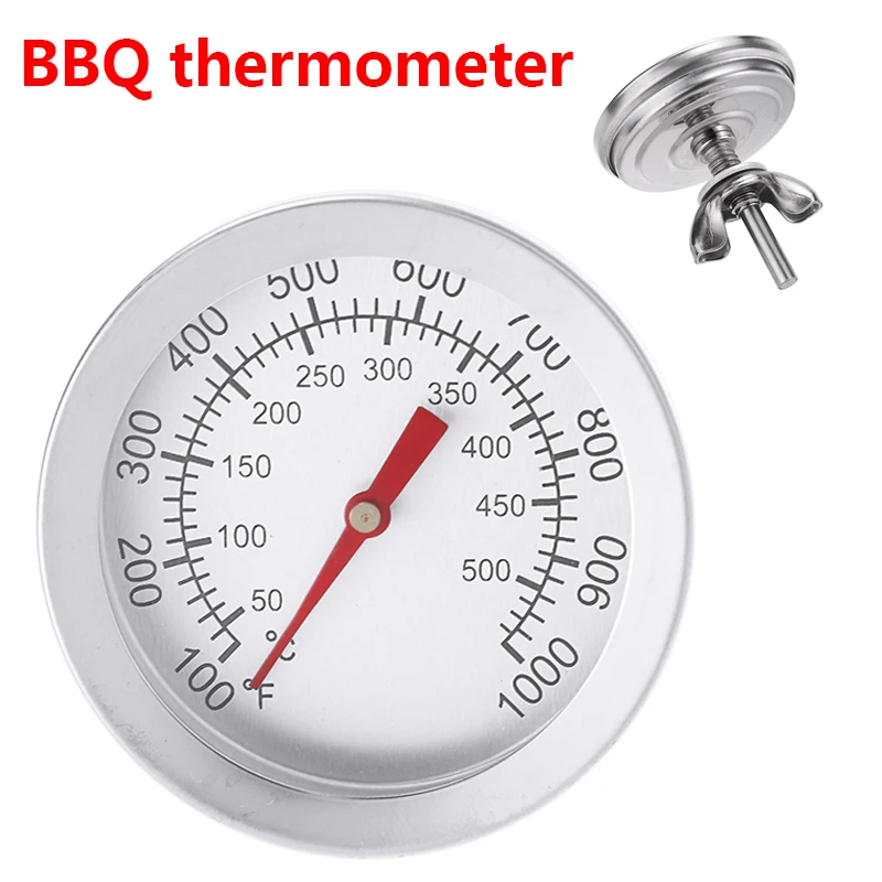 

50-500℃ Stainless Steel BBQ Smoker Grill Thermometer Barbecue Temperature Gauge 50-500 Degrees Celsius