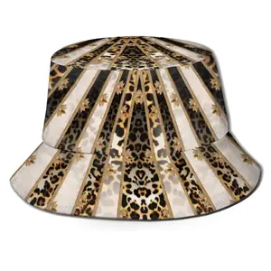 Новая женская шляпа в рыбацком стиле, мужские шляпы-ведра, Хлопковые женские шапки для девочек, летняя пляжная кепка с золотыми цветами, кепка с принтами, Прямая поставка