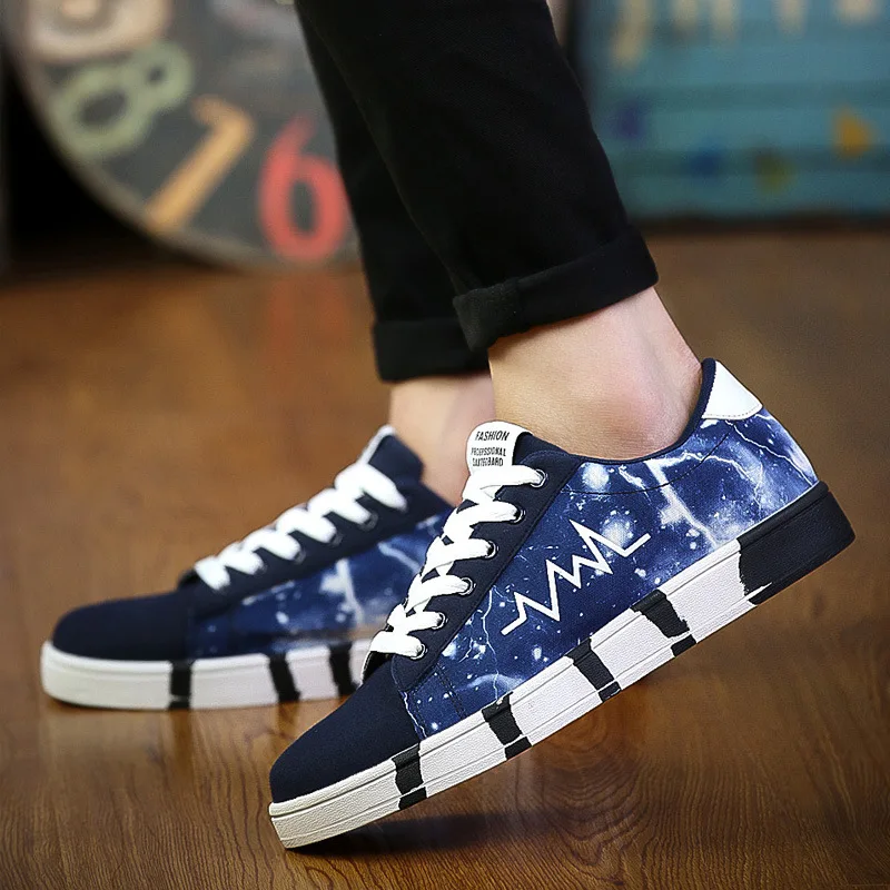 

Youth Men's Sneakers Korean Style Trendy Casual Canvas Shoes Low-Top Sports Student Breathable Shoes Men's Trendy Shoes