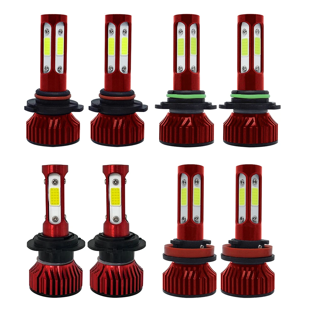 

4 Sides Car Auto Headlight Headlamp Bulbs 360 Degree Beam IP68 Waterproof 8000LM COB LED Automobile Parts Supplies