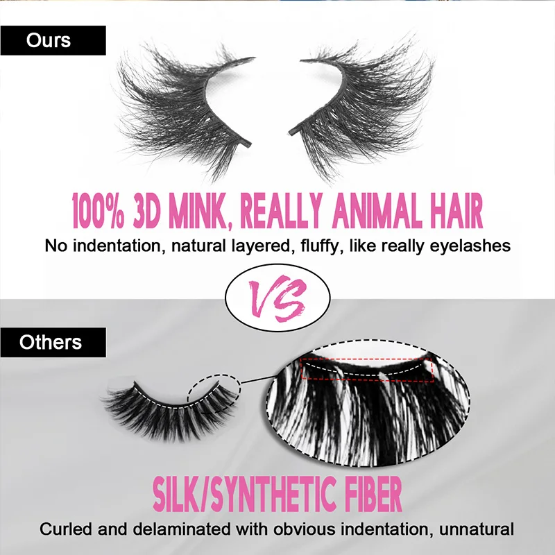 3D накладные ресницы из норки 25 мм пушистые оптовая продажа 4 пары полная лента