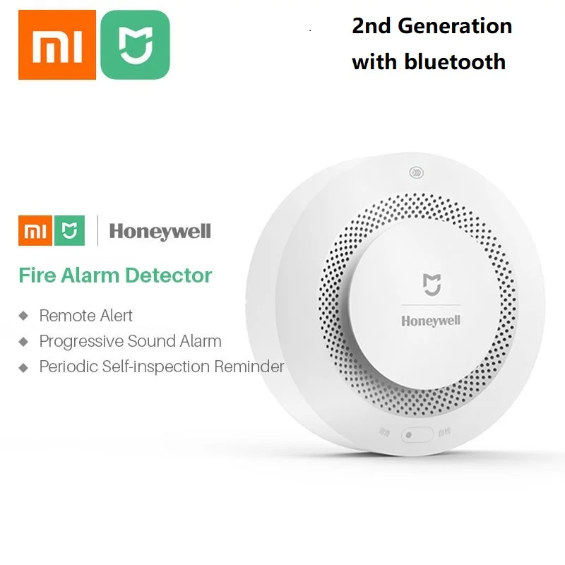 

Xiaomi Mijia Honeywell Fire Alarm Detector, Bluetooth Remote Control Audible And Visual Alarm Notication Work with Mihome APP