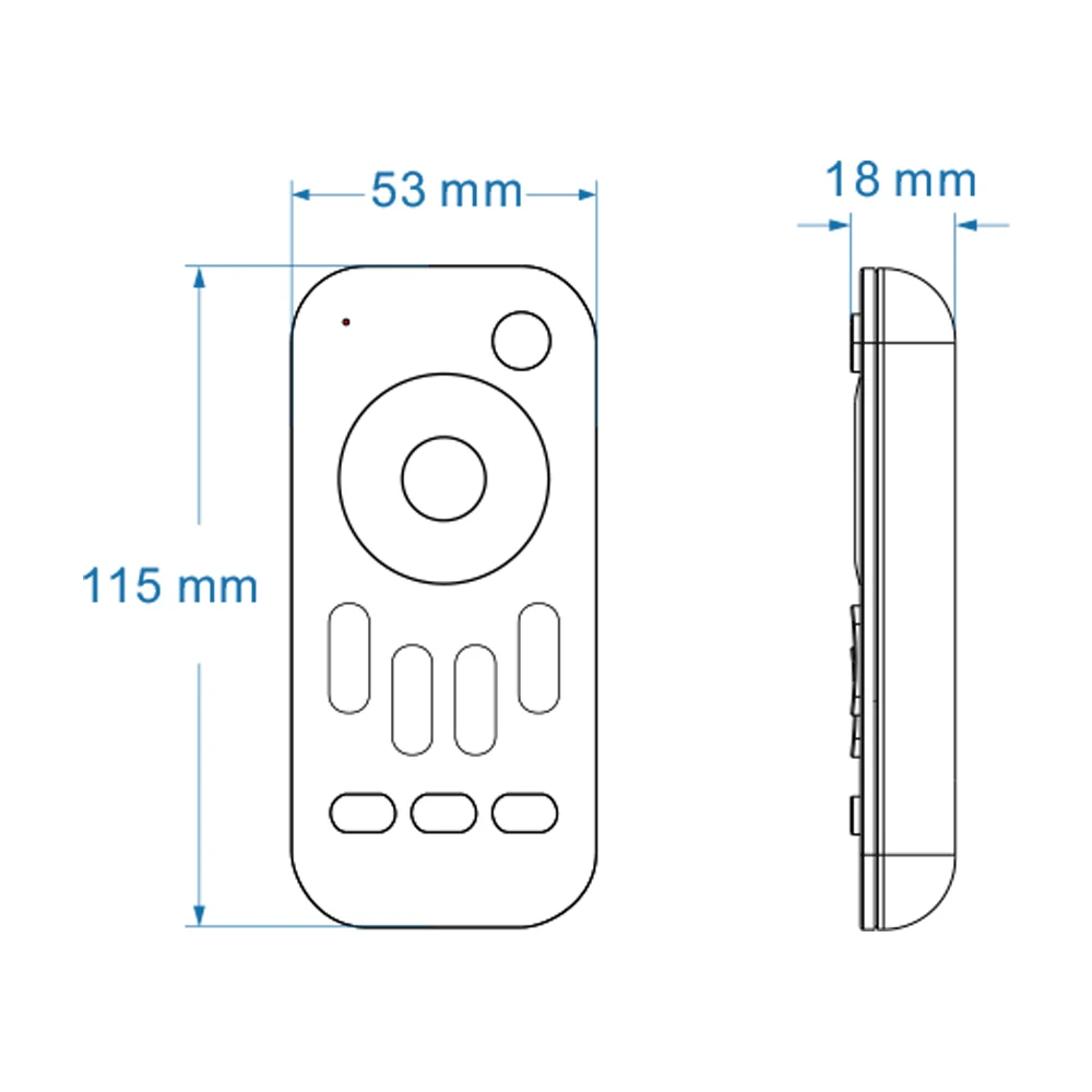 Беспроводной пульт дистанционного управления RF 2 4G 16 клавиш 4 зоны одноцветная