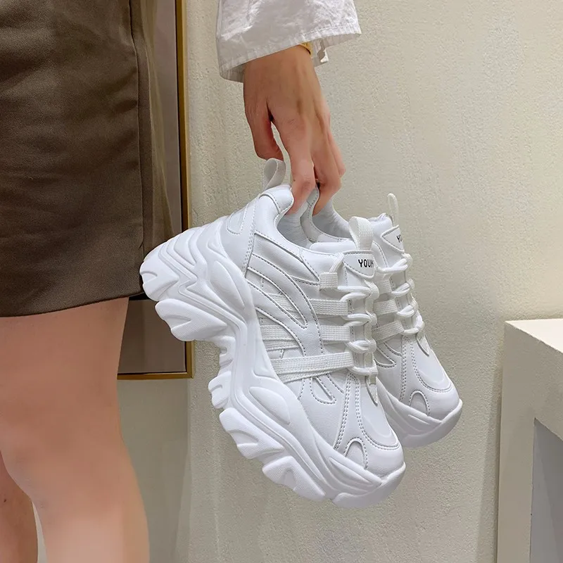 Женские кроссовки на массивной платформе дизайнерская Модная брендовая