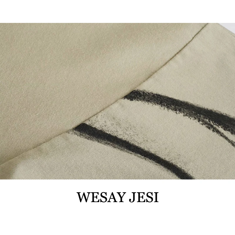 

WESAY JESI Summer Oversized T-Shirt 2021 Fashion Chic Short Sleeve Top Casual All-Match 100% Cotton O-Neck Cartoon Print Female