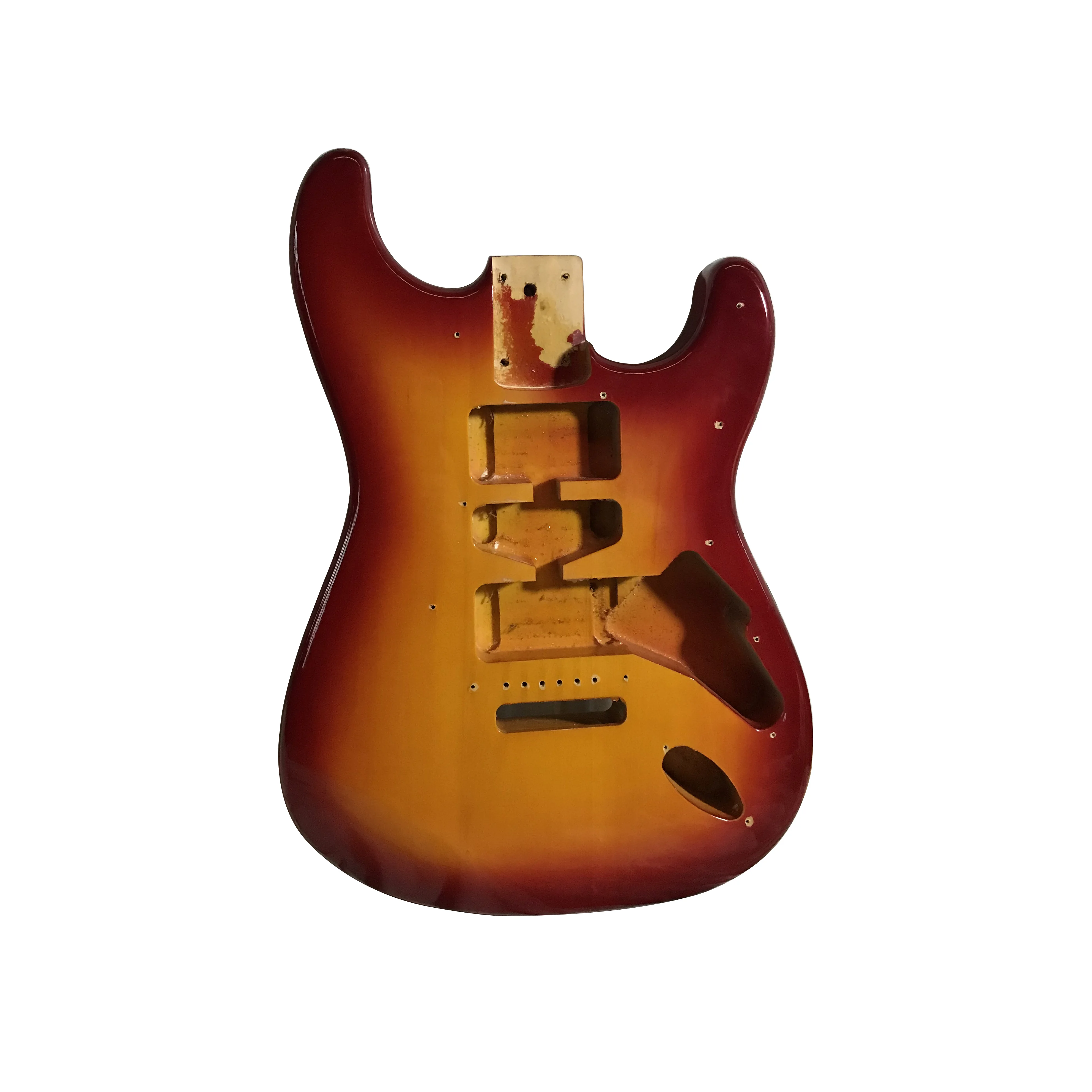 

Высококачественный корпус электрогитары ST, готовый цвет заката, звуковая тополевая древесина ST, гитарная панель Strat, лучший комплект для тв...