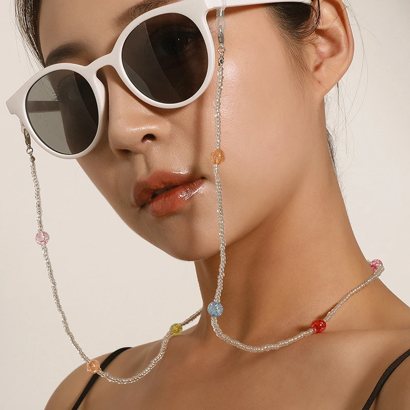 

Модные очки для чтения маска Цветные Цветочные маргаритки солнцезащитные очки ручной работы шнур для очков шейный ремешок