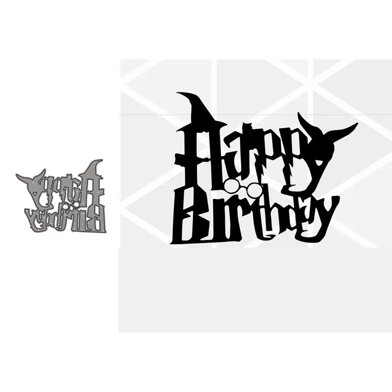 

METAL CUTTING DIES Happy Birthday Stencil Scrapbooking Photo Album Card Paper Embossing Craft DIY