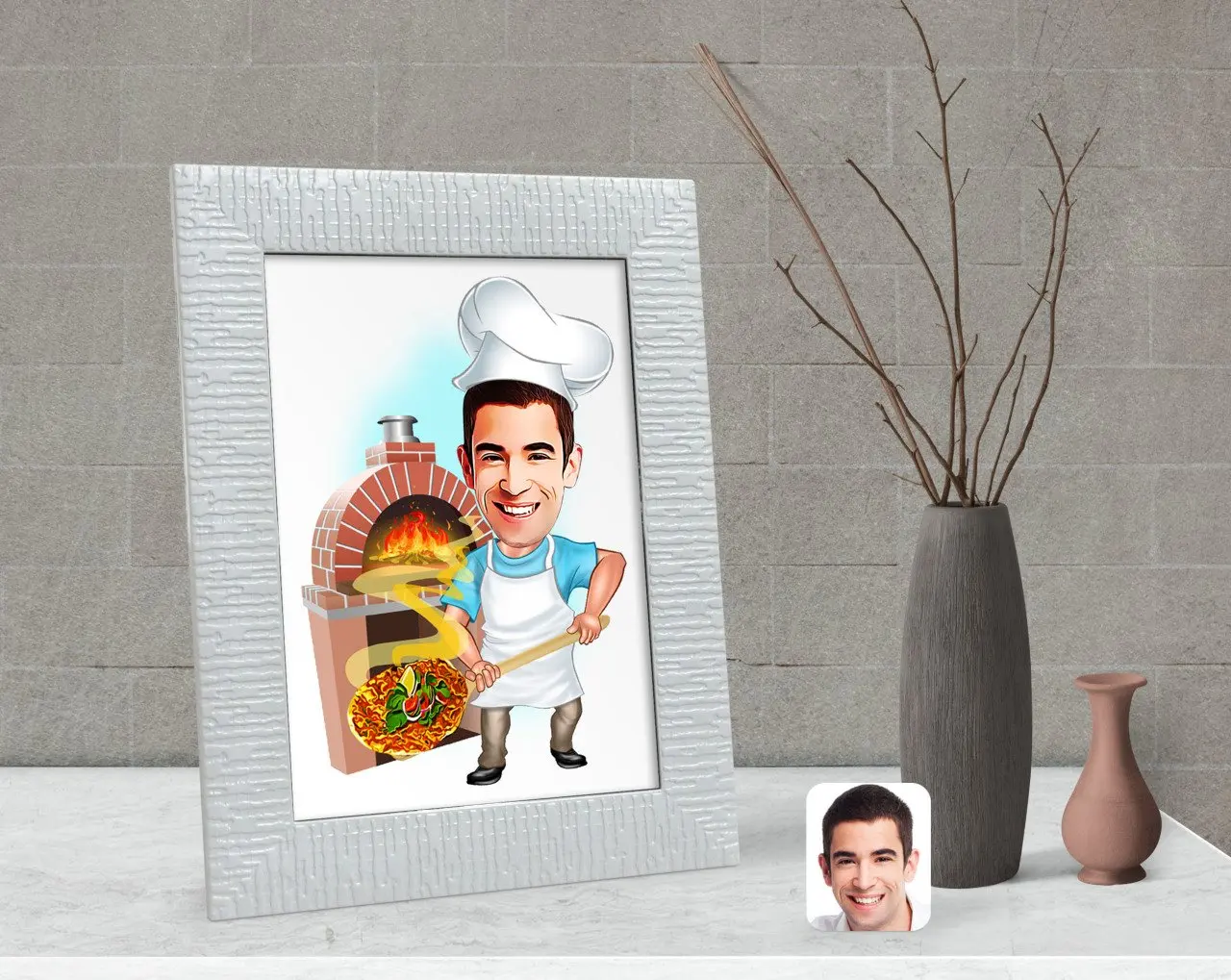 

Персонализированные мужские кебаб, магазины, карикатура декоративных e-e-1